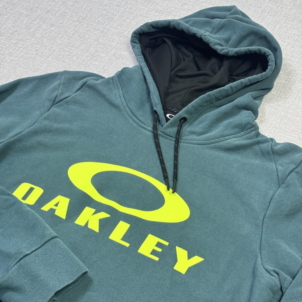 Oakley‎ Y2K Hoodie Mens L Green Pullover Graphic Logo Hooded Pockets Drawstring